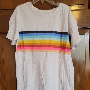 Gap Kids T-Shirt - White with Short Sleeves (Size M)